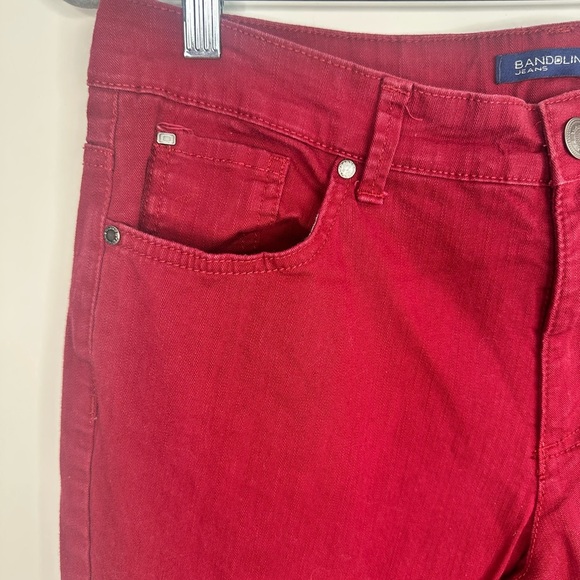 Bandolino Red Samantha Mid-Rise Straight Leg Jeans Size 14 - Picture 6 of 13